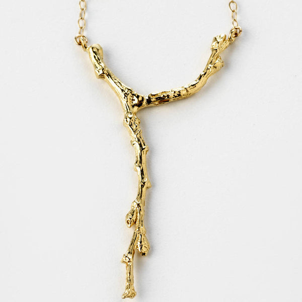 Catherine DiSalle Elegant Fine Jewelry - Autumn Twilight Twig Necklace