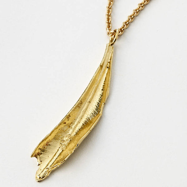 Capri Long Leaf Necklace - Elegant Fine Jewelry