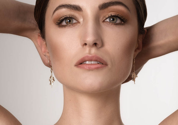 Catherine DiSalle Elegant Fine Jewelry - Capri Abstract Leaf Earrings