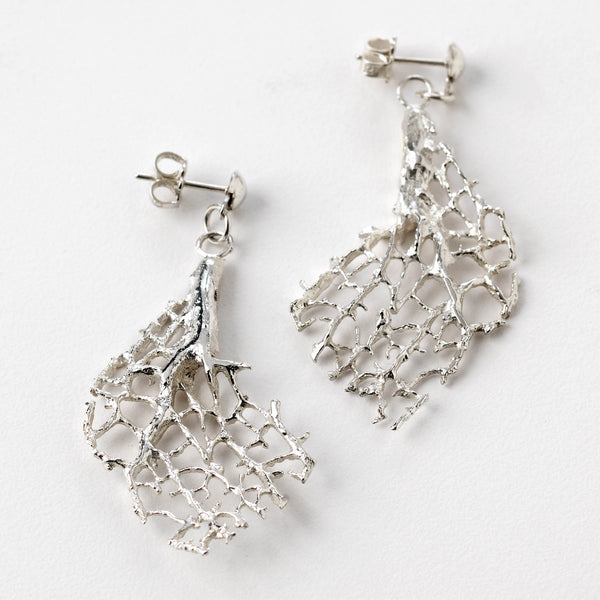 Edge Coral Earrings - Elegant Fine Jewelry